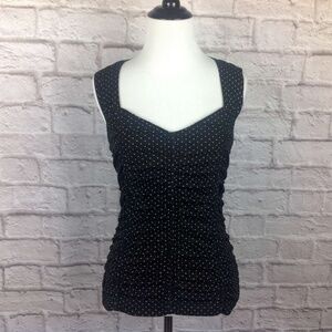 White House Black Market Top Small Women Polka Dot